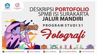 PORTOFOLIO PRODI S1 FOTOGRAFI ISI SURAKARTA [upl. by Eleynad]