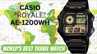 Best Value for Money Travel Watch  CASIO ROYALE  AE1200WH  Review [upl. by Nahbois]