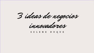 3 Ideas de Negocios Innovadores por Selene Duque [upl. by Aiekahs745]