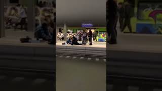 Lite alla stazione di Brescia il video di un passante shorts news [upl. by Notrab]