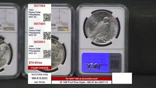 19221924 Peace Dollar  Philadelphia  NGC 63 [upl. by Anialeh]