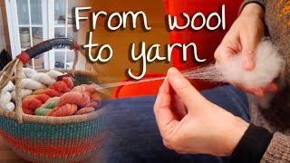 From wool to yarn  Processing raw sheep wool into finished yarn [upl. by Dranik305]