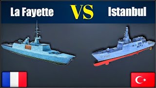 Turkish Istanbul Class VS French La Fayette Class Stealth Frigates [upl. by Euv244]