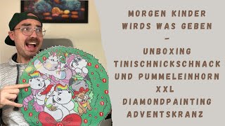 Morgen Kinder wirds was geben  Unboxing Tinischnickschnack XXL Diamondpainting Adventskranz🎄💙 [upl. by Akierdna]