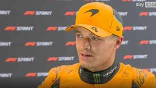 Lando Norris snaps back at reporter over question he hates as star stunned at Brazil GP [upl. by Neelahs]