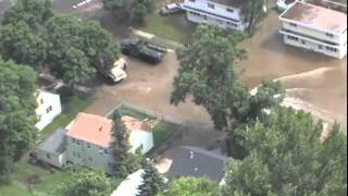 Souris River Exceeds Flood Levees June 22 2011 [upl. by Yehs483]