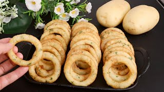 When you have 3 potatoes make these crispy potato rings so delicious that I cook almost everyday [upl. by Vinnie]