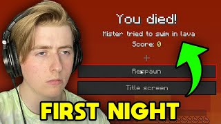 I Died On The First Night In Minecraft Part 1 [upl. by Maurice]