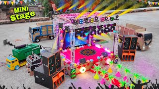 Mini stage making AtNew Home How to make mini stage Dj toy mini truck loading stage program dj sr [upl. by Dailey459]