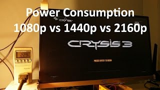 1080p vs 1440p vs 2160p power consumption PCCrysis3 [upl. by Paterson659]