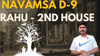 Rahu in 2nd House in D9 Navamsa Chart  Vedic Astrology [upl. by Niboc]