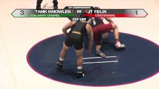 CIF Wrestling  Knowles vs Felix  215 lbs [upl. by Brunhilda241]