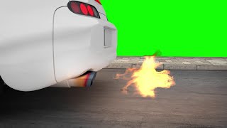 Unbelievable Car Spitting Fire  Green Screen Video [upl. by Wenoa912]