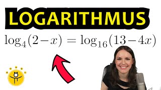 Logarithmusgleichung lösen – LOGARITHMUS Gleichung nach x auflösen Basiswechsel [upl. by Anivas]