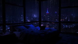 Urban Rain Serenade Heavy Rain Sounds for a Peaceful Night in the City [upl. by Mcmullan]