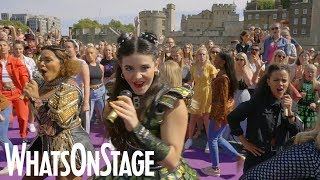 SIX the Musical perform flashmob at the Tower of London [upl. by Sihtnyc]