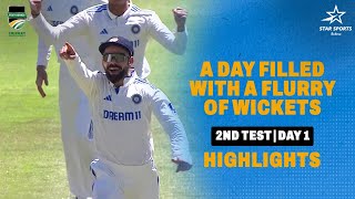 A Flurry Of Wickets Highlights Day 1 of the Cape Town Test  SA v IND [upl. by Kreindler]