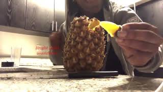 Right way to eat Pineapple  Viral Pineapple Video [upl. by Wistrup876]