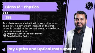 Two plane mirrors are inclined to each other at an angle 60∘ If a ray of light incident on the [upl. by Notrub]