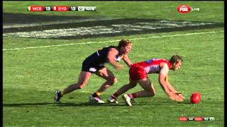 Hard running Hannebery  AFL [upl. by Kcirdde15]