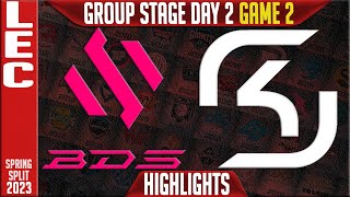 BDS vs SK Highlights Game 2  LEC Group Stage Day 2  Team BDS vs SK Gaming G2 [upl. by Anidualc]