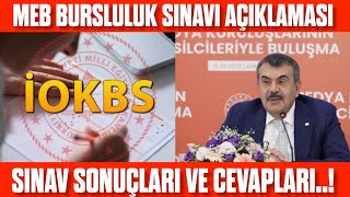 MEB Bursluluk Sınavı AÇIKLAMASI Sınav Sonuçları Bilgilendirmesi Bursluluk Sınavı 2023 [upl. by Elocn243]