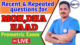 Recent and important questions for DHAMOHHAAD prometric exam 2024 LIVE Class prometricexam [upl. by Kennett]