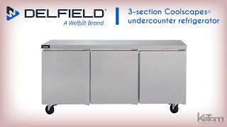 Delfield Coolscapes™ 72in Undercounter Refrigerator GUR72PS [upl. by Sirdi]