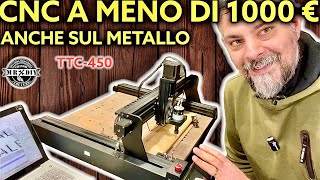 Lavorazione del legno e del metallo Fresatrice CNC ttc450 two trees Allumnio plexyglas fresa [upl. by Nasaj]