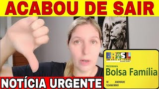 BOMBA Governo anuncia IA no Bolsa Família PARA DETECTAR FRAUDE MILHÕES SERÃO CANCELADOS Aviso Urg [upl. by Saltzman]