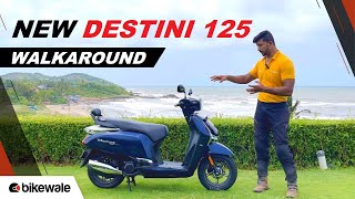 2024 Hero Destini 125 Walkaround  New Design Features Specifications and More  BikeWale [upl. by Pollyanna274]