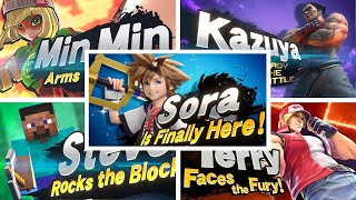 Super Smash Bros Ultimate  All Newcomers Trailers Including Sora [upl. by Nesilla]