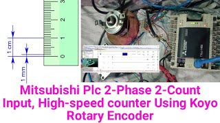 Mitsubishi Plc 2Phase 2Count Input Highspeed counter Using Koyo Rotary Encoder [upl. by Pennington]