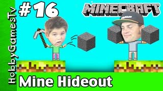 Minecraft HobbyPig 16 Make Mine Hideout Survival World HobbyGamesTV [upl. by Dnaloy]