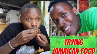 Kenyan Trying Jamaican 🇯🇲 food for the first time this is interesting jamaica [upl. by Avot]