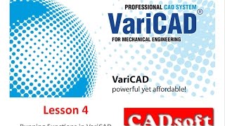 Lesson 449 of VariCAD 2014 English  Running Functions in VariCAD [upl. by Azilanna]