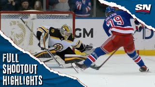 Boston Bruins at New York Rangers  FULL Shootout Highlights [upl. by Emerej]