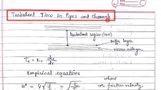 FM T54 Flow of incompressible fluidturbulent flow in pipes amp channels its velocity distribution [upl. by Elkraps306]