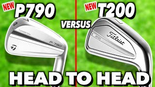 TaylorMade P790 v Titleist T200 Irons  The Best Irons for Average Golfers [upl. by Ydollem401]