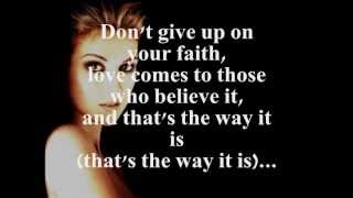 THATS THE WAY IT IS LYRICS  CELINE DION [upl. by Inesita]