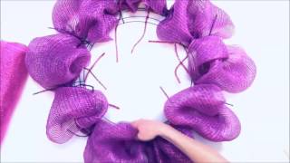 DIY Deco Mesh Flower Wreath [upl. by Weidman]