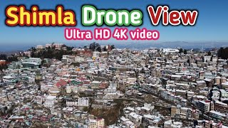 Shimla in winter after snowfall  Shimla drone view  shimla aerial view  shimla in winter  shimla [upl. by Meece360]