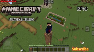 Our First Farm l Minecraft Survival Series in mobile edition Episode3 [upl. by Odele527]