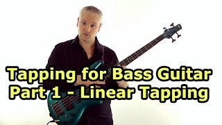 Tapping For Bass Guitar Lesson  Fast Van Halen  Billy Sheehan style Linear Tapping [upl. by Adnilasor]