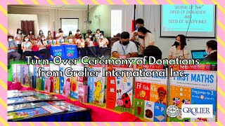 TurnOver Ceremony of Donations from Grolier International Inc  Rafael M Lojo Memorial School [upl. by Leay]