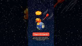 Dart VS Earth What Happens When a Dart Strikes Earth at the Speed of Light shorts spacex [upl. by Nailil]