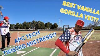 Hitting the FIRST 240 APC Vanilla Gorilla and Jeremy Yates Twisted Mistress  USSSA Bat Review [upl. by Atikehs]