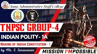 MISSION IMPOSSIBLE  Day 2  Making of Indian Constitution  Indian Polity  G4  Mr S Saravanan [upl. by Wilkie]