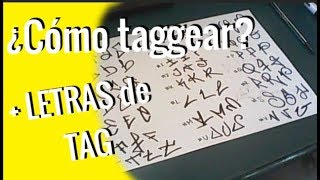 ¿CÓMO TAGGEAR en GRAFFITI  LETRAS para TAGS TUTORIAL FÁCIL  Carkajack [upl. by Annohsak]