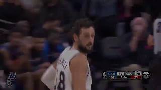 Marco Belinelli hits three consecutive 3pointers in 40 seconds [upl. by Revkah]